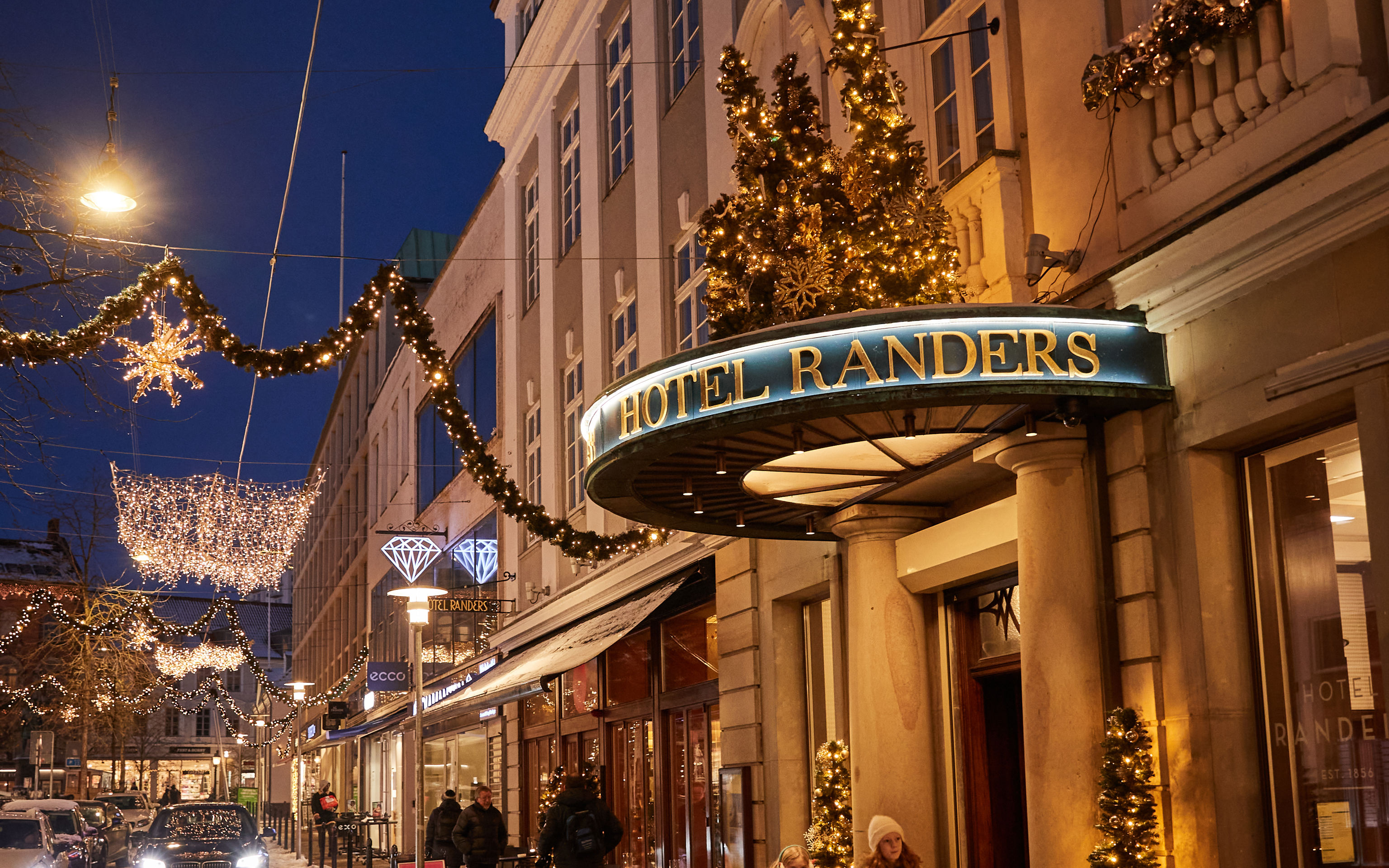 Julepynt på Hotel Randers og Torvegade