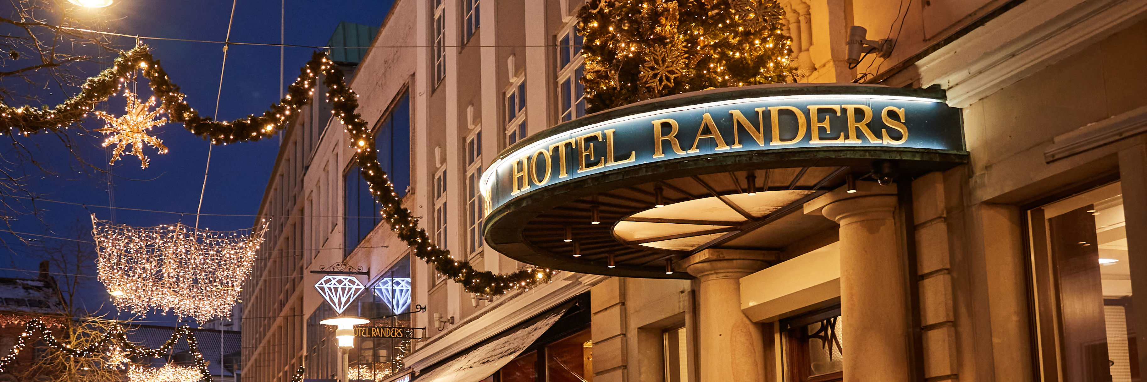 Julepynt på Hotel Randers og Torvegade