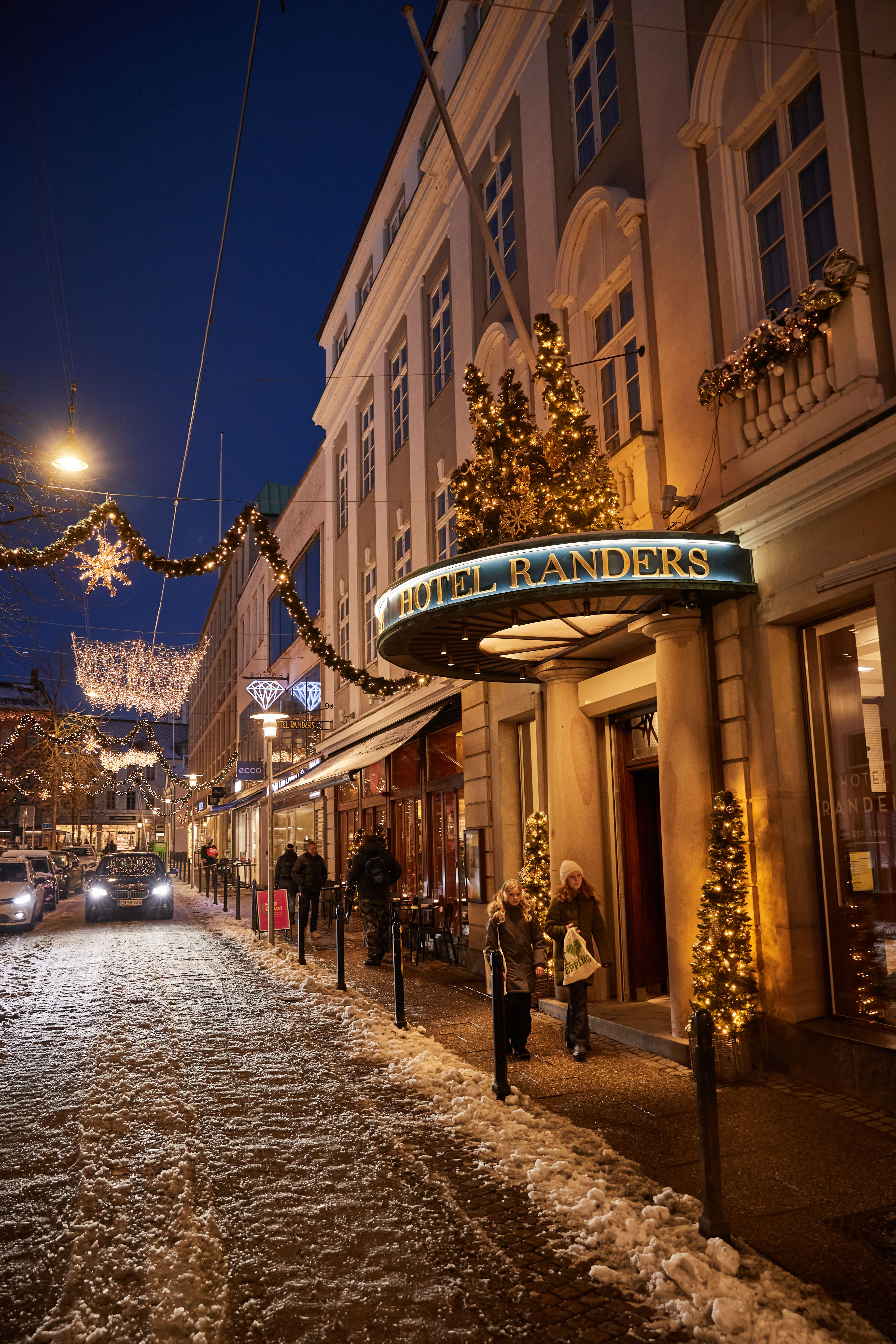 Julepynt på Hotel Randers og Torvegade