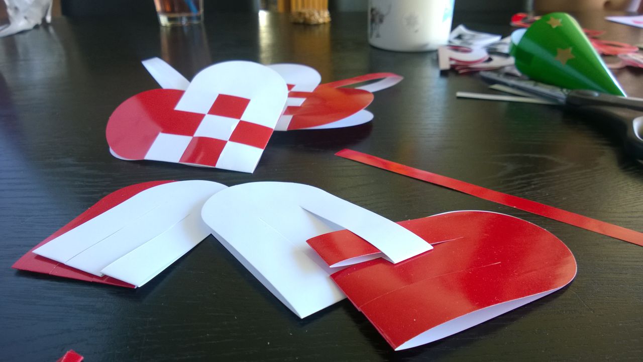 Flettede julehjerter