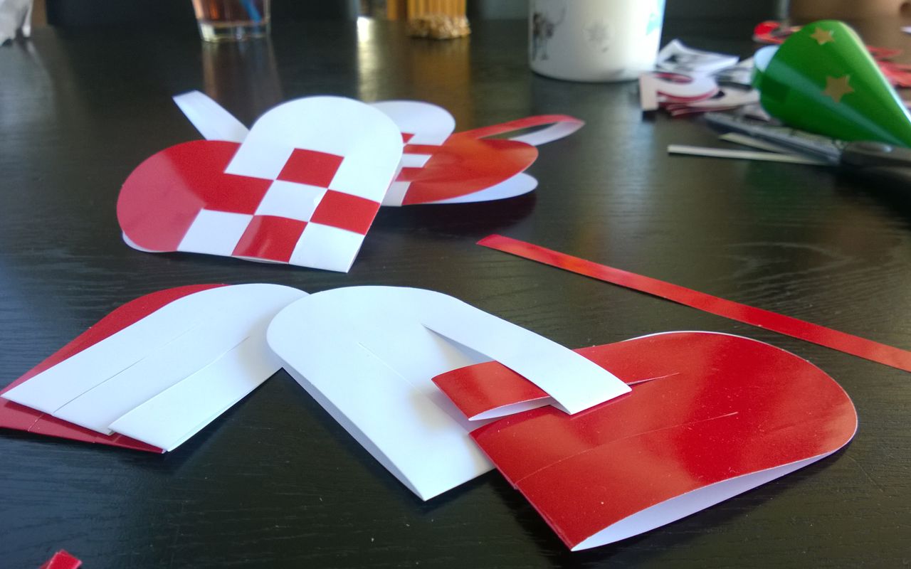 Flettede julehjerter