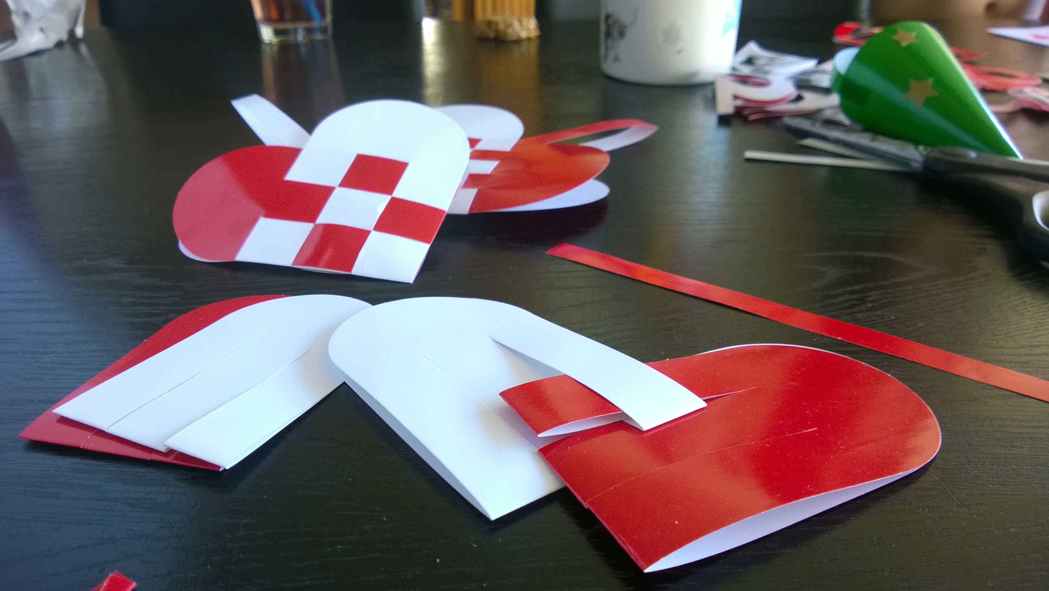 Flettede julehjerter