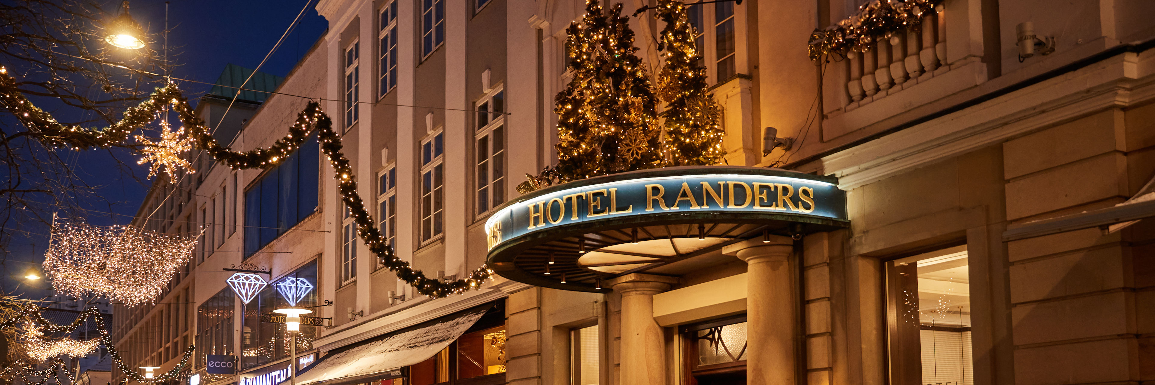 Julepynt på Hotel Randers og Torvegade