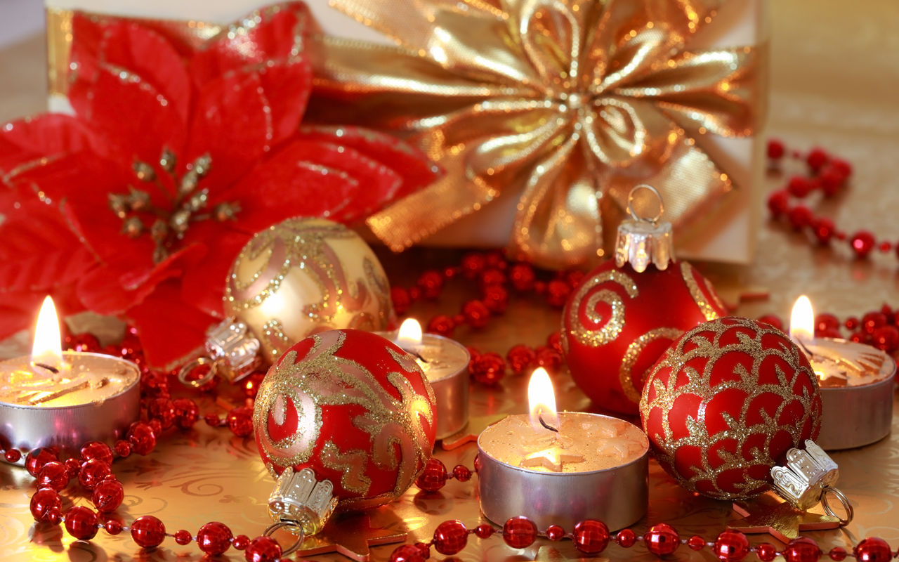 Julepynt og fyrfadslys