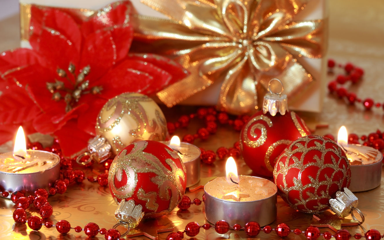 Julepynt og fyrfadslys